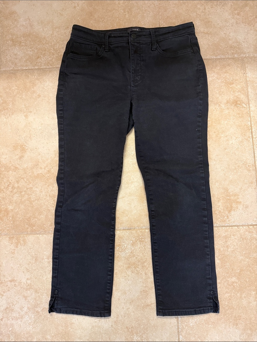 NYDJ Sheri Slim Black Straight Leg Jeans